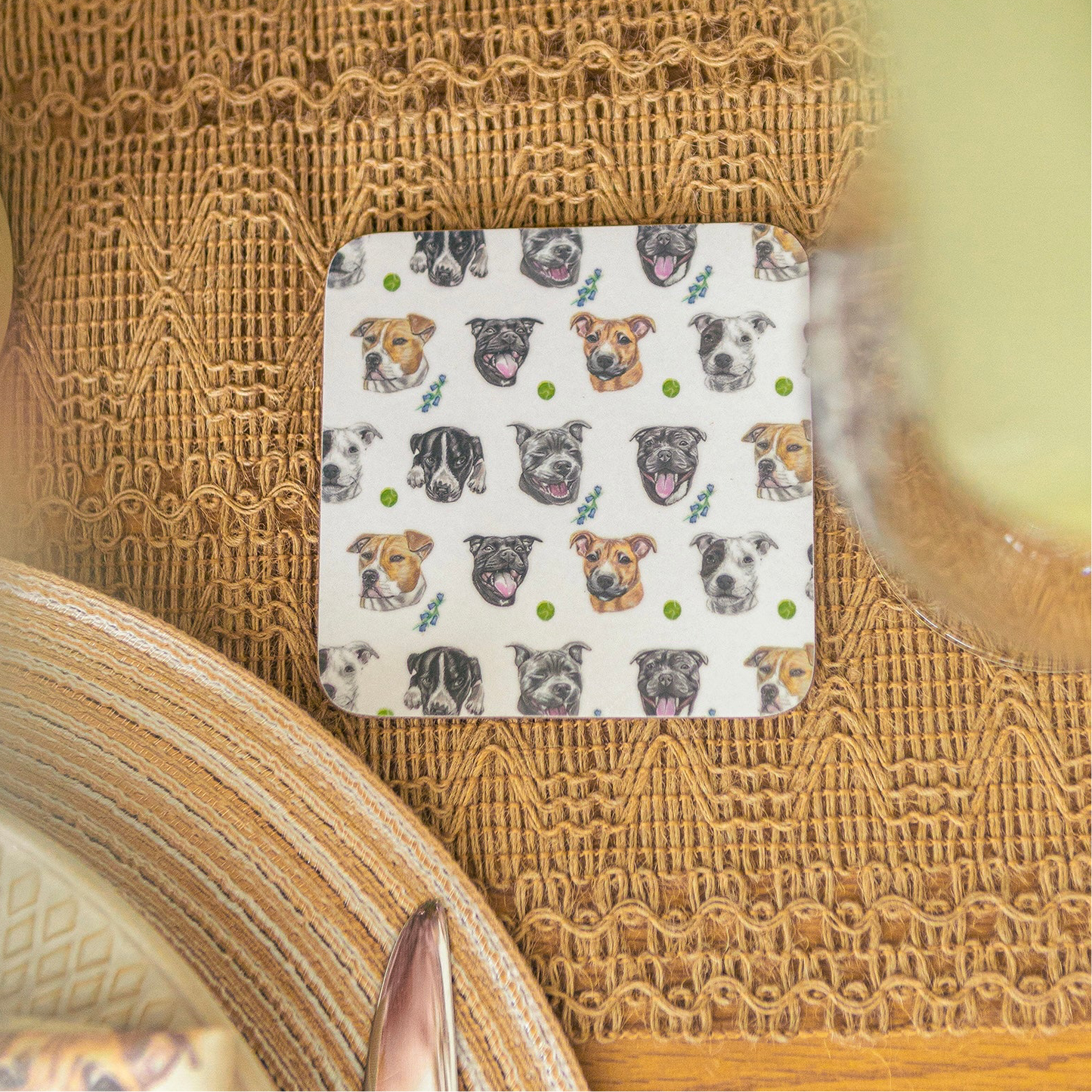 Staffy Coaster Set of 4