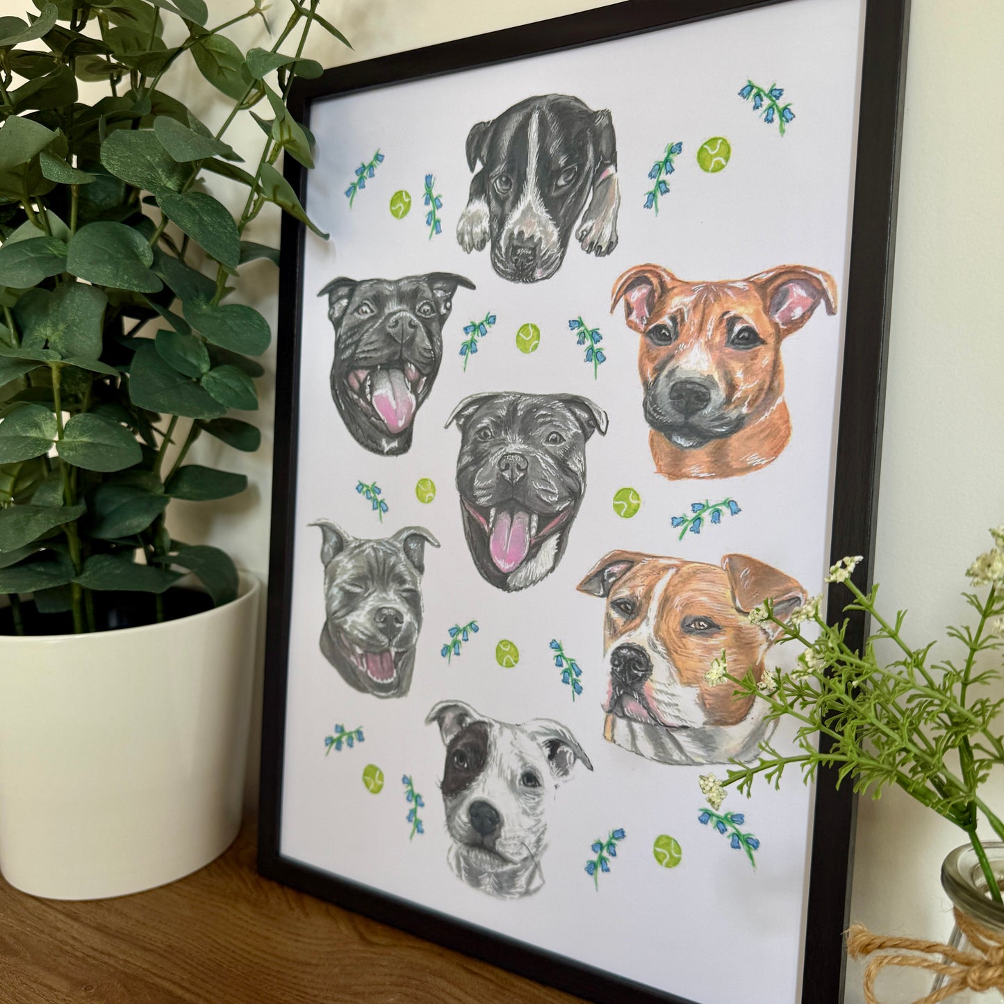Staffy Dizzign Print A3