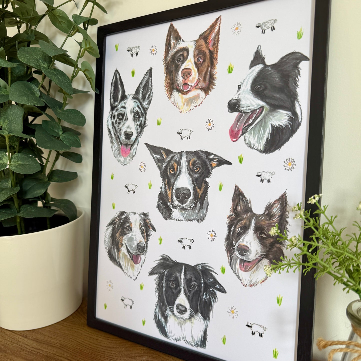 Collie Dizzign Print A3