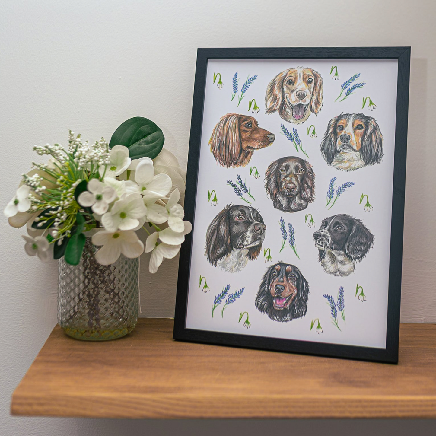 Spaniel Dizzign Print A4