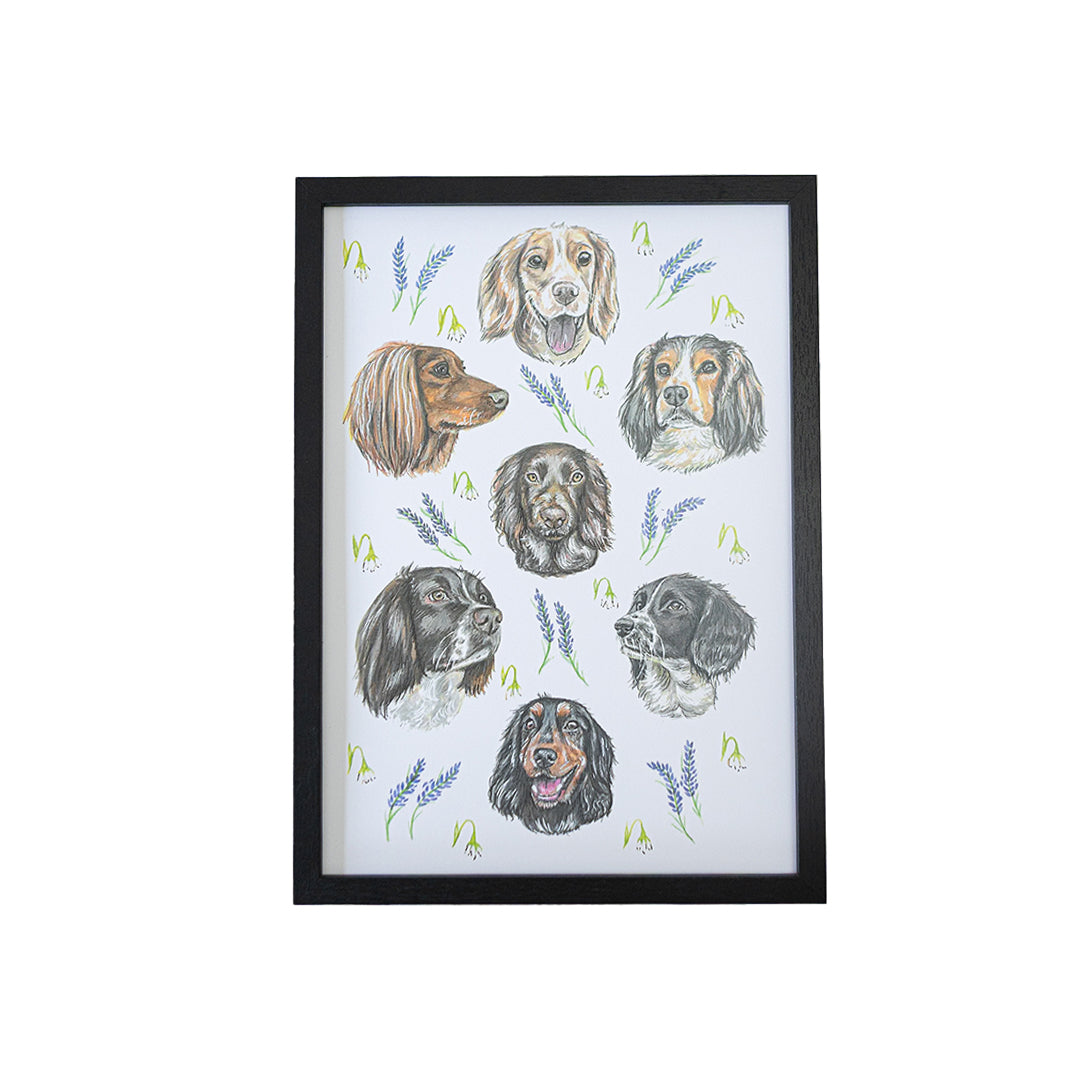 Spaniel Dizzign Print A4