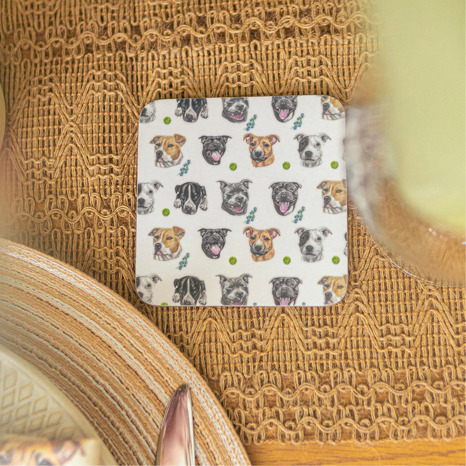 Staffy Coaster Set of 4
