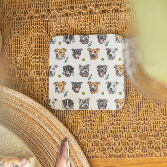 Staffy Coaster Set of 4