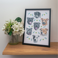 Staffy Dizzign Print A4