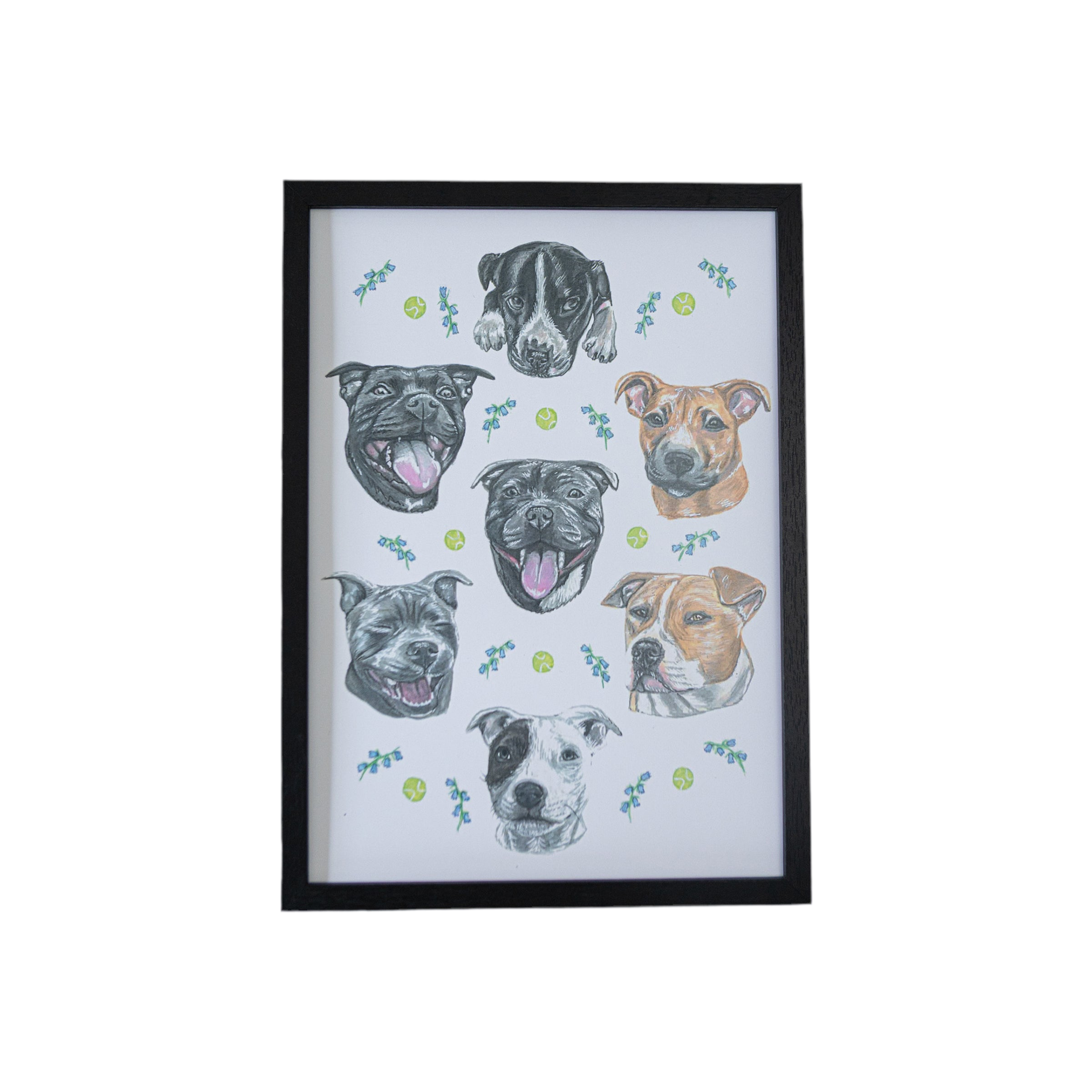 Staffy Dizzign Print A3